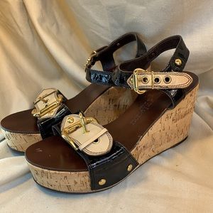 Gastone Lucioli almost NEW made in Italy cork wedg